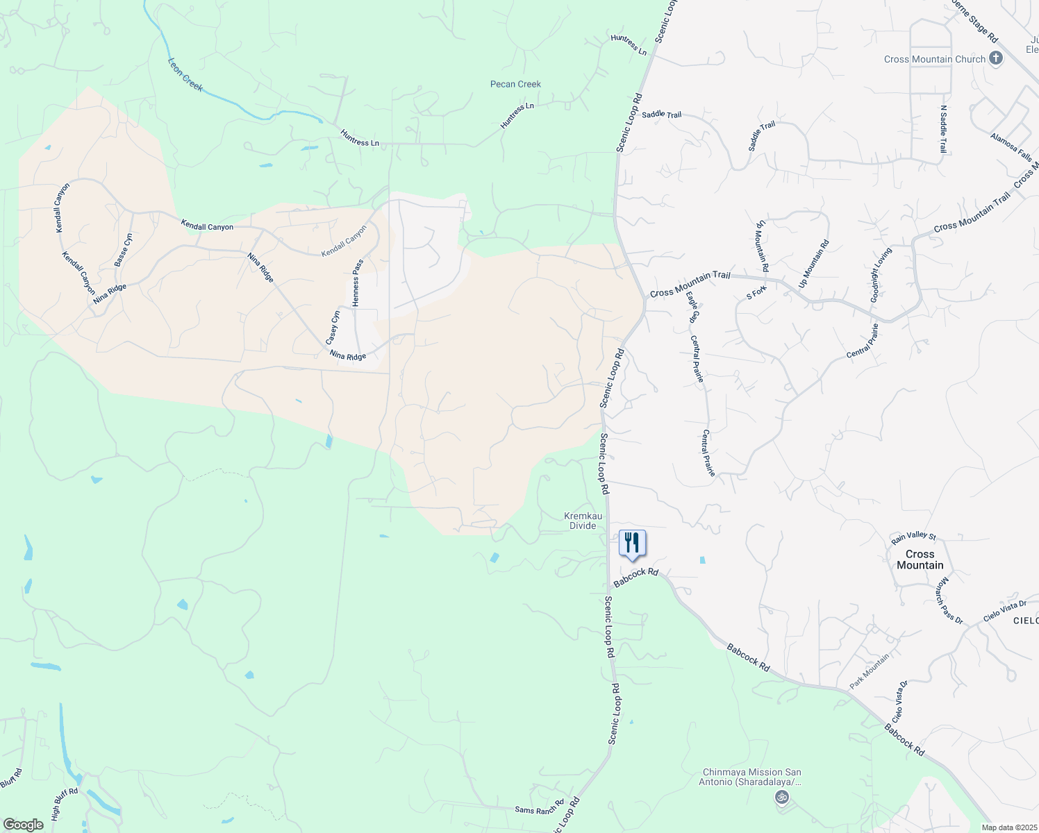 map of restaurants, bars, coffee shops, grocery stores, and more near 9836 MIDSOMER PLACE in San Antonio