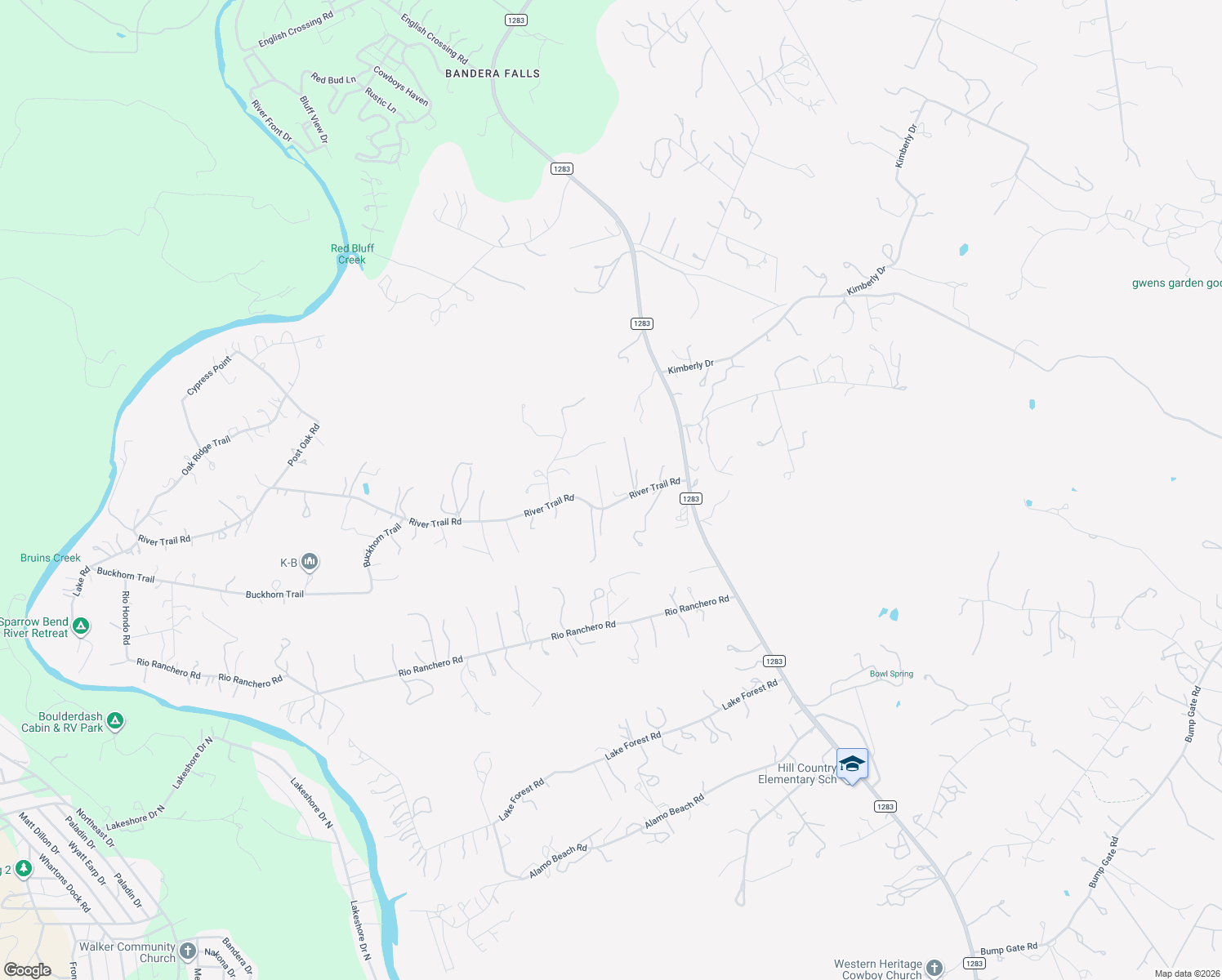 map of restaurants, bars, coffee shops, grocery stores, and more near 298 River Trail Road in Pipe Creek