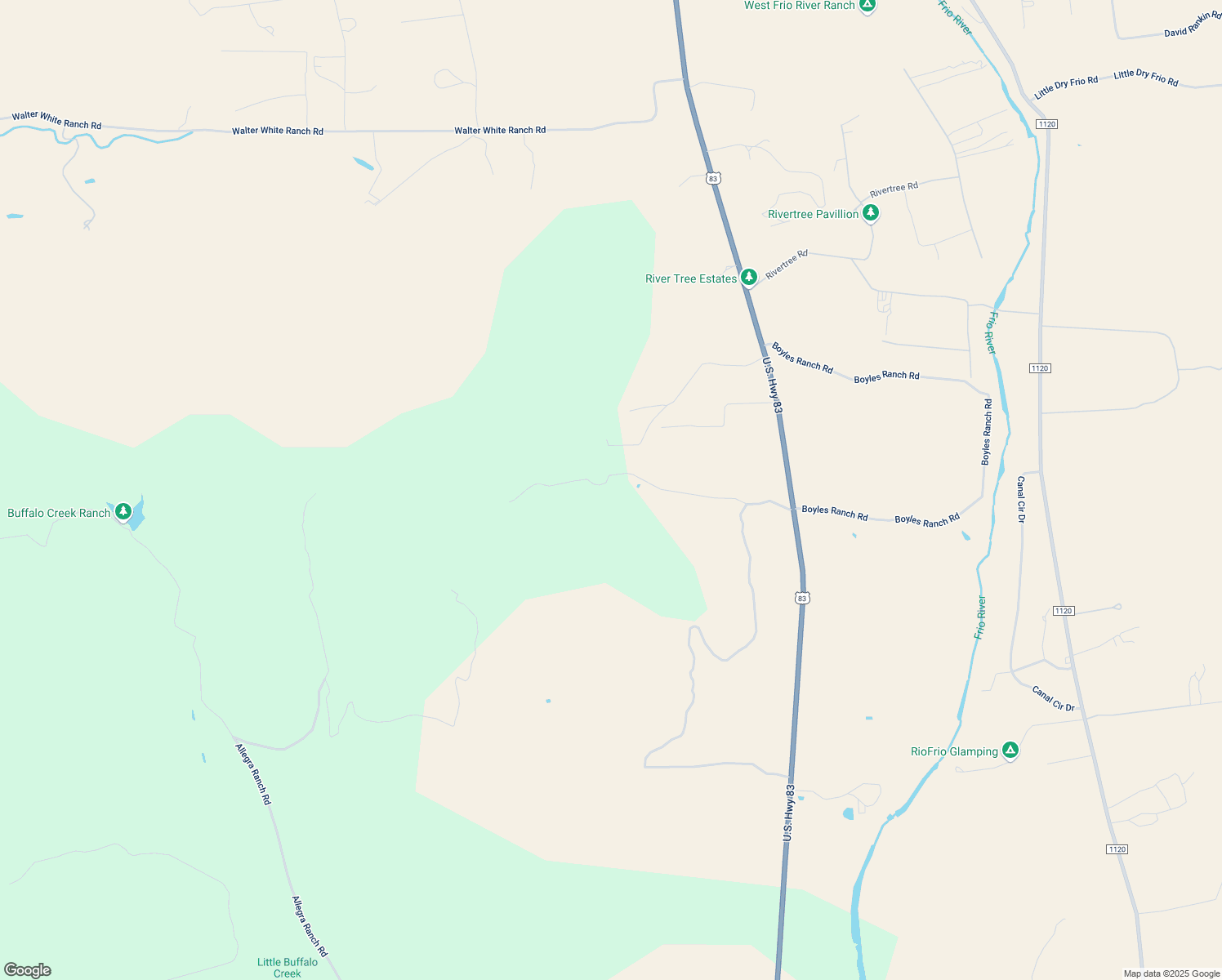 map of restaurants, bars, coffee shops, grocery stores, and more near Unnamed Road in Leakey
