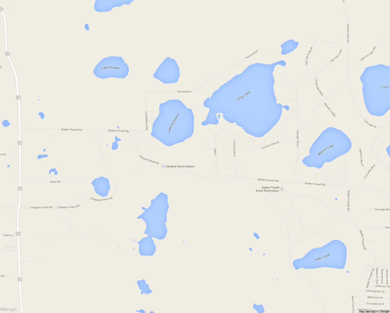 map of restaurants, bars, coffee shops, grocery stores, and more near 1546 Baden Powell Road in Hawthorne