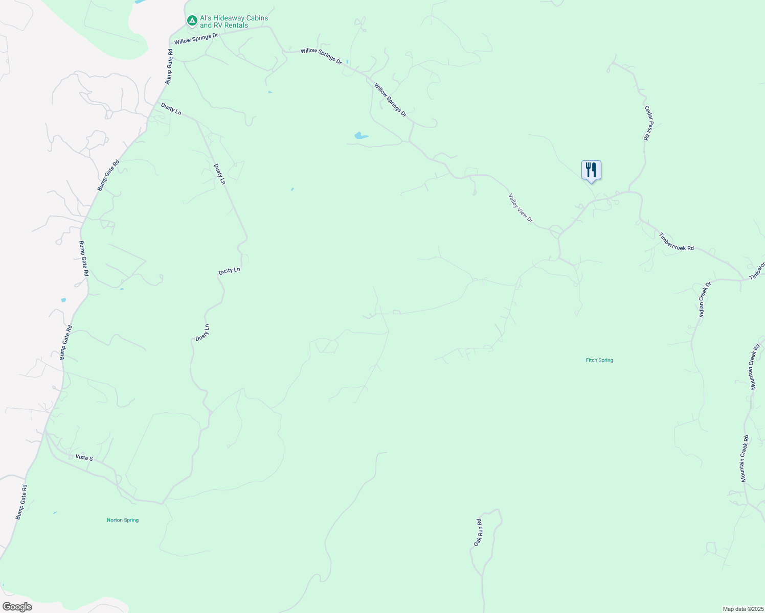 map of restaurants, bars, coffee shops, grocery stores, and more near 100 Star Run in Pipe Creek