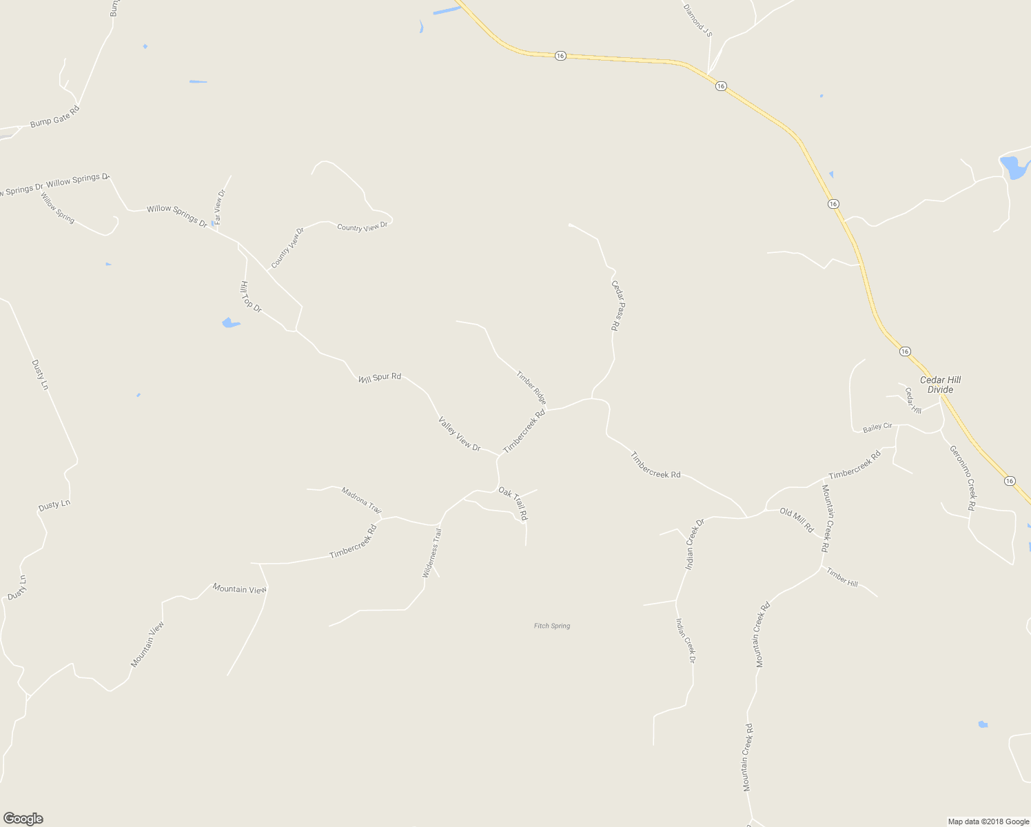 map of restaurants, bars, coffee shops, grocery stores, and more near 2281 Timbercreek Road in Pipe Creek