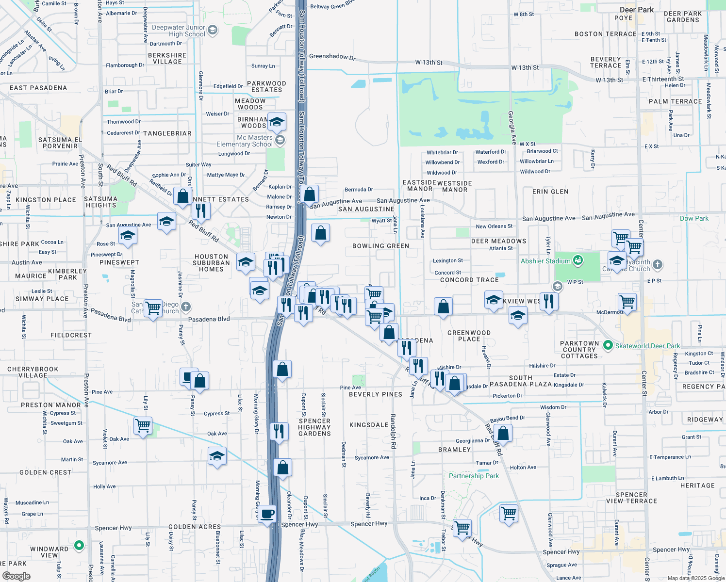 map of restaurants, bars, coffee shops, grocery stores, and more near 4131 Dogwood Hill Street in Pasadena