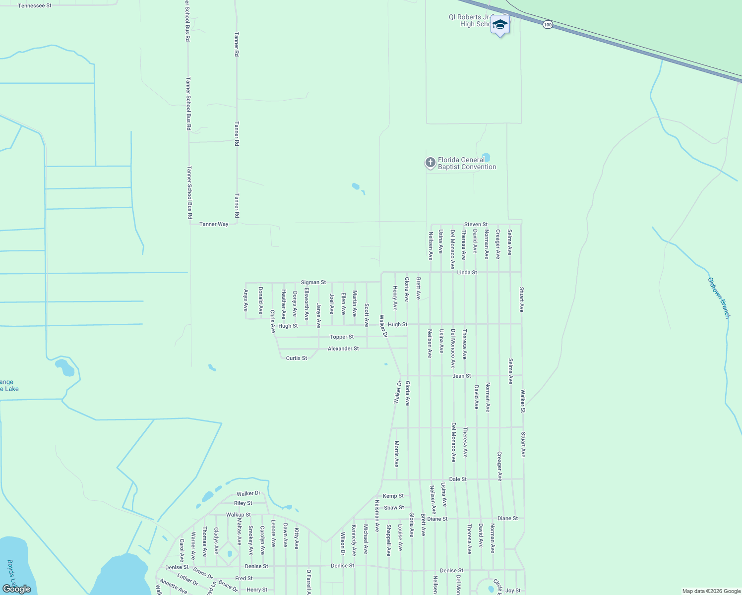 map of restaurants, bars, coffee shops, grocery stores, and more near 318 Scott Avenue in Interlachen