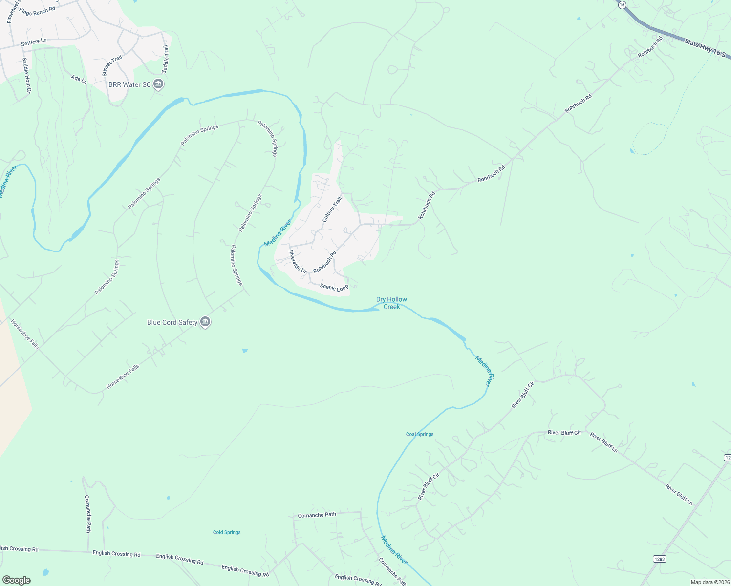map of restaurants, bars, coffee shops, grocery stores, and more near 267 Scenic Loop in Pipe Creek
