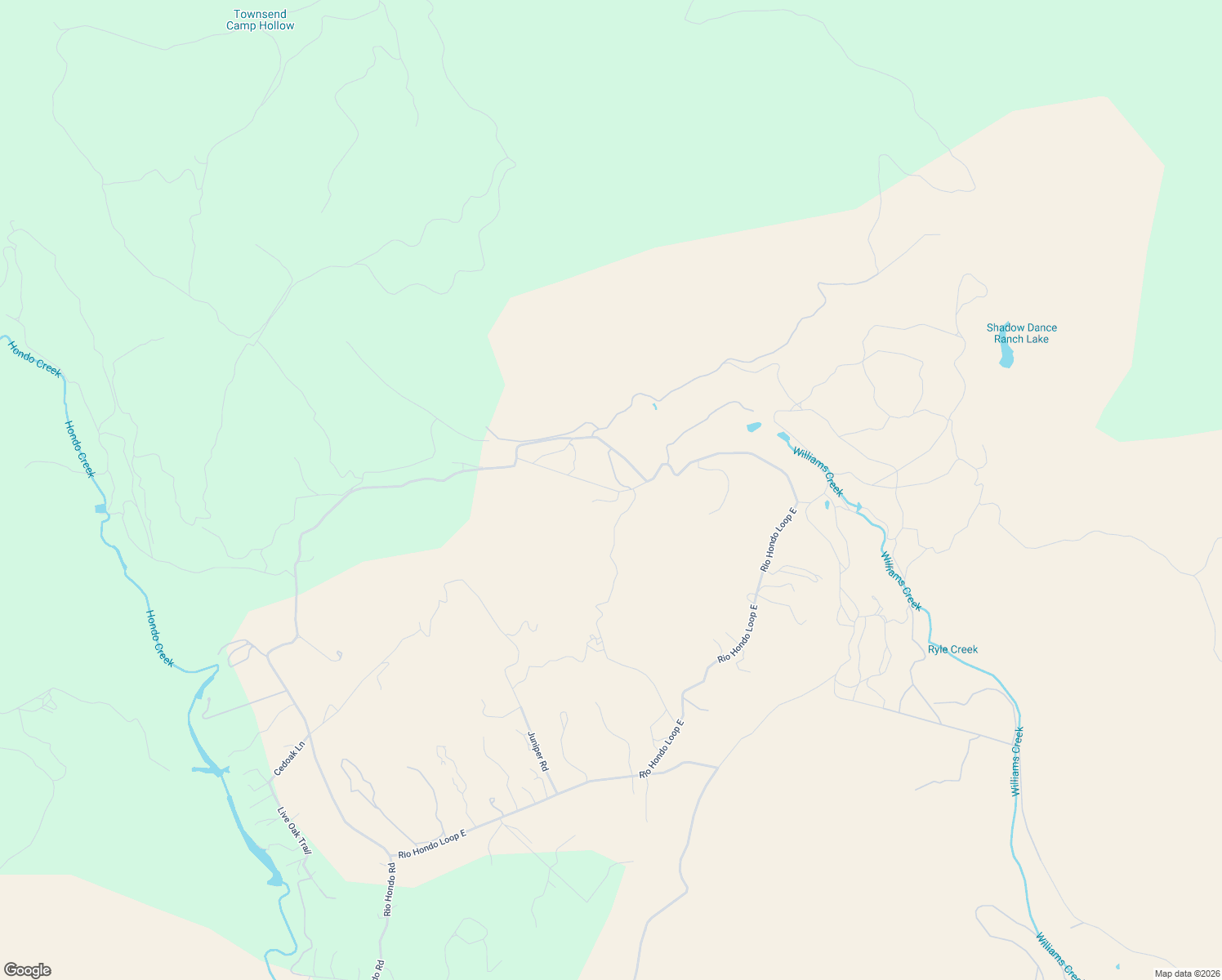 map of restaurants, bars, coffee shops, grocery stores, and more near Rio Hondo Loop N in Tarpley