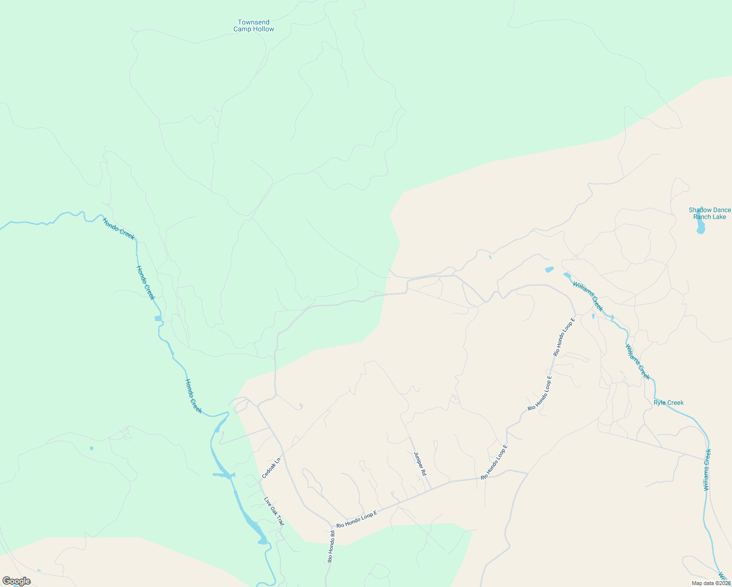 map of restaurants, bars, coffee shops, grocery stores, and more near Rio Hondo Loop North in Tarpley
