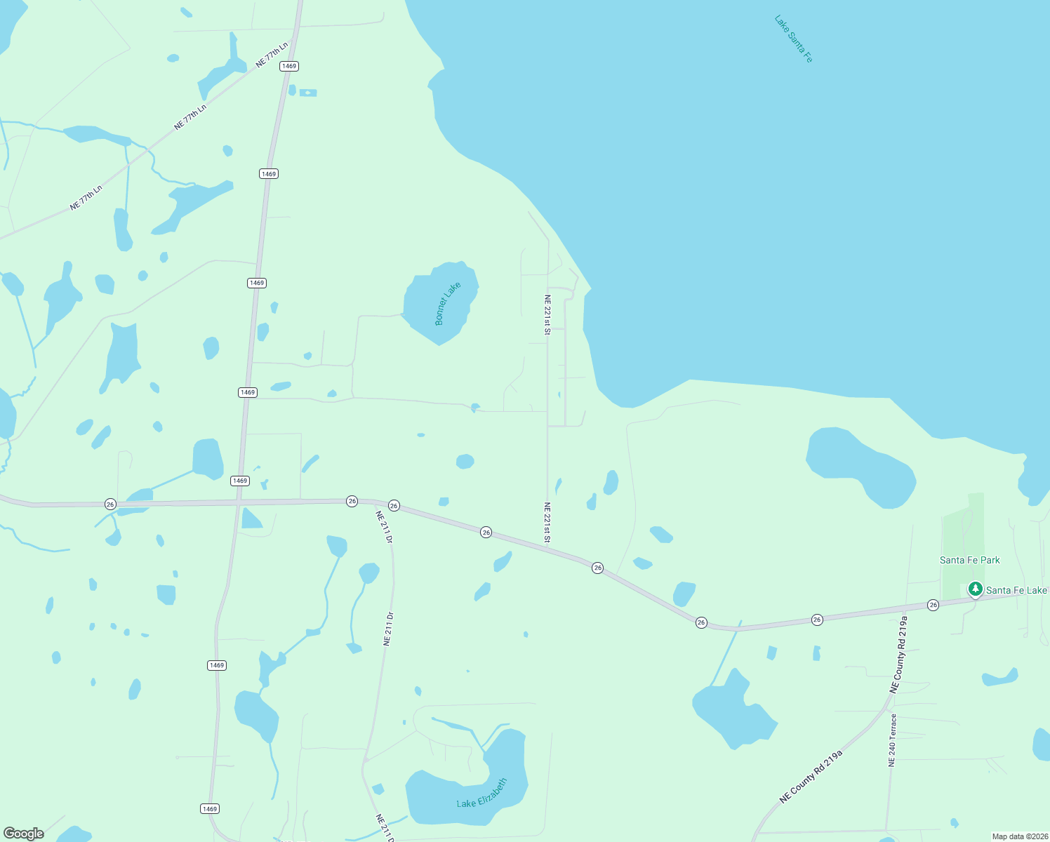 map of restaurants, bars, coffee shops, grocery stores, and more near 21909 Northeast 69 Place in Melrose