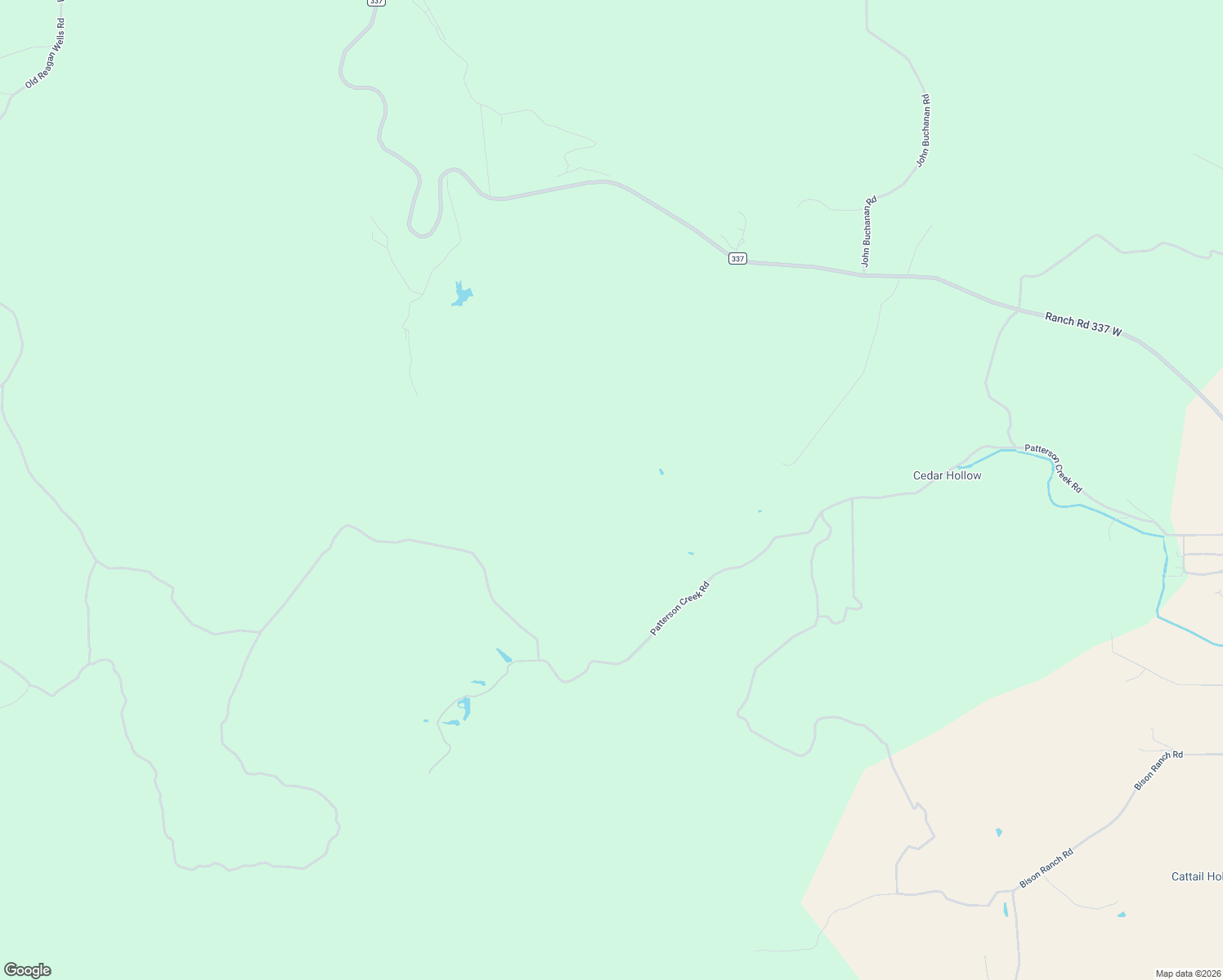 map of restaurants, bars, coffee shops, grocery stores, and more near 2242 Patterson Creek Road in Leakey