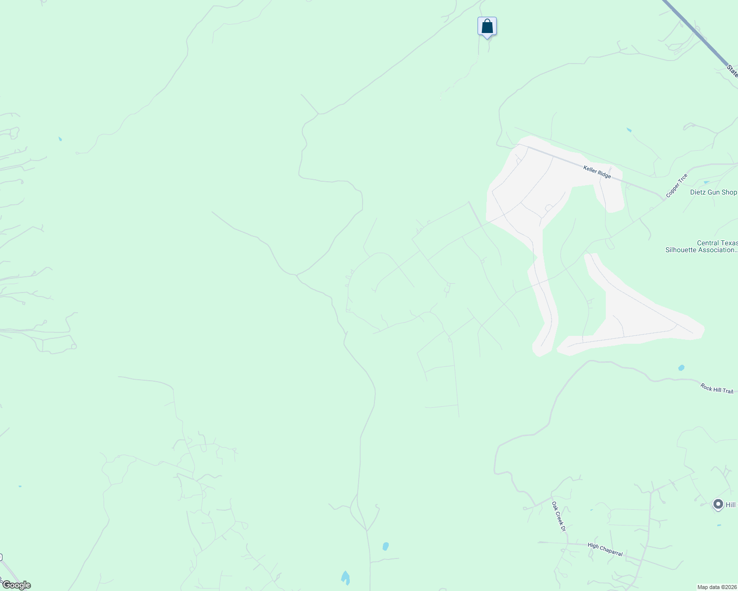 map of restaurants, bars, coffee shops, grocery stores, and more near 636 Carson Ridge in Canyon Lake