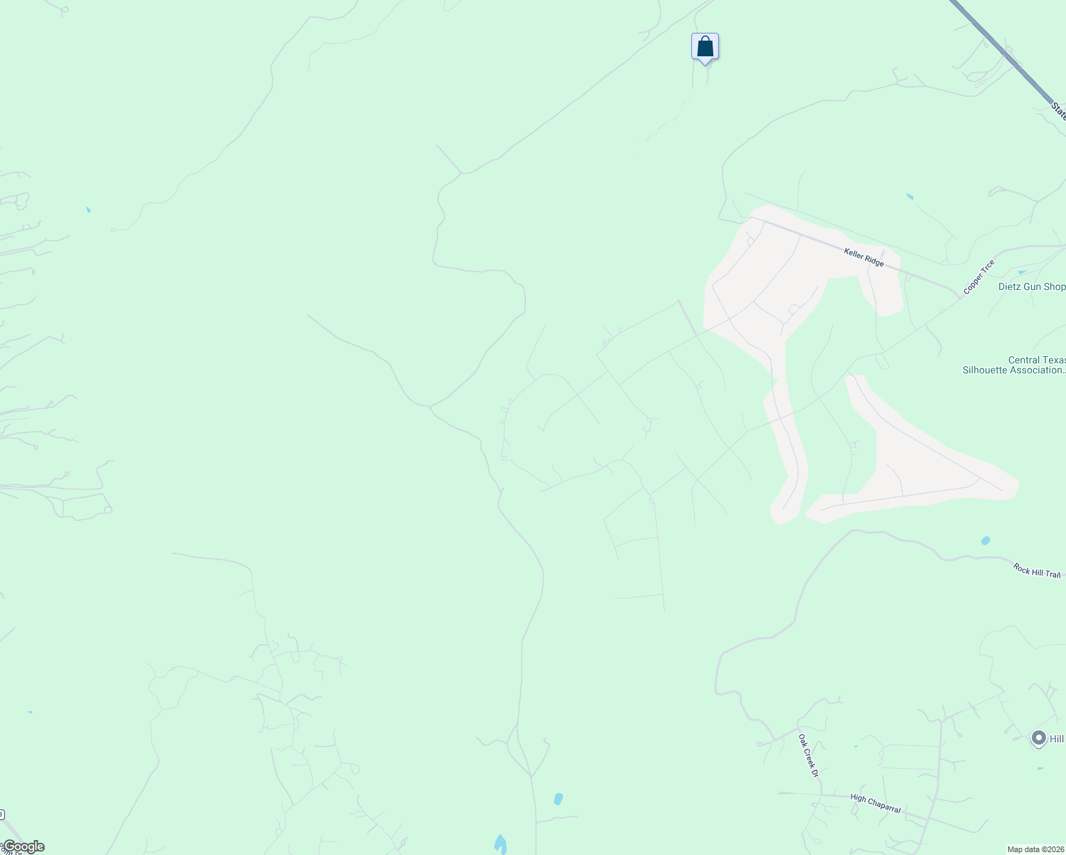 map of restaurants, bars, coffee shops, grocery stores, and more near 636 Carson Ridge in Canyon Lake