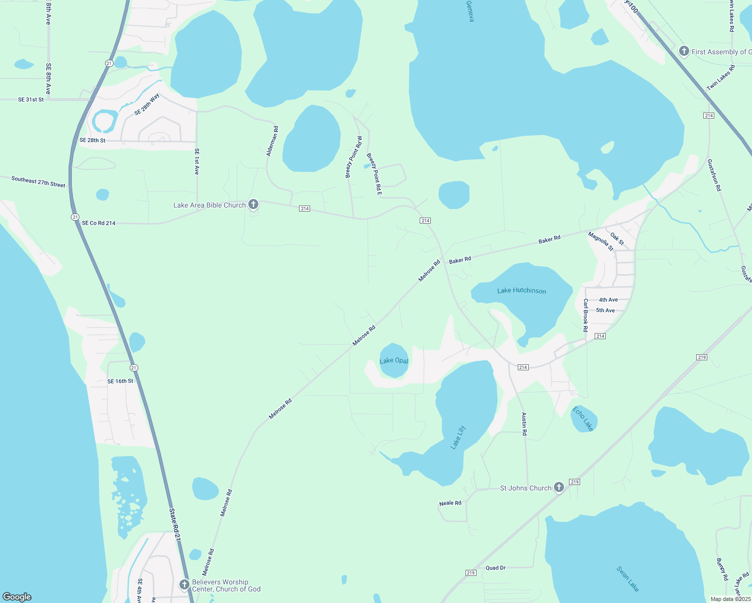 map of restaurants, bars, coffee shops, grocery stores, and more near 8222 Melrose Road in Melrose