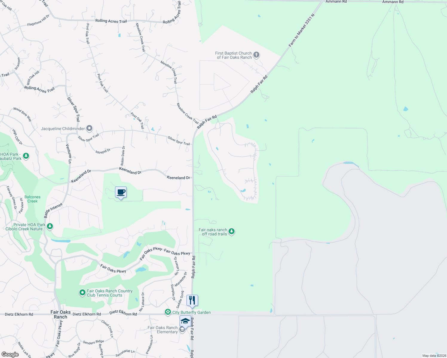 map of restaurants, bars, coffee shops, grocery stores, and more near 30324 Setterfeld Circle in Boerne