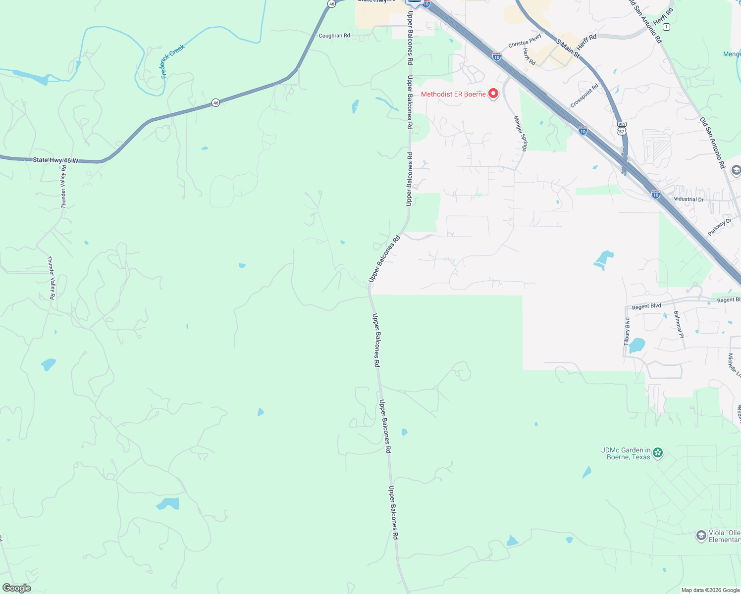 map of restaurants, bars, coffee shops, grocery stores, and more near 47 Upper Balcones Road in Boerne