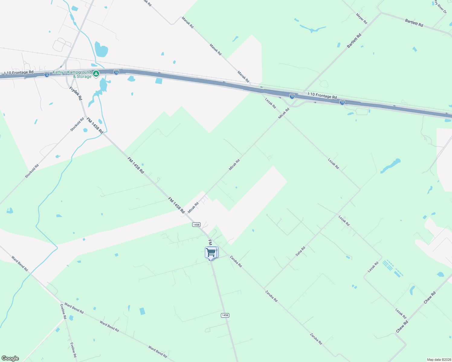 map of restaurants, bars, coffee shops, grocery stores, and more near 11318 Mlcak Road in Sealy