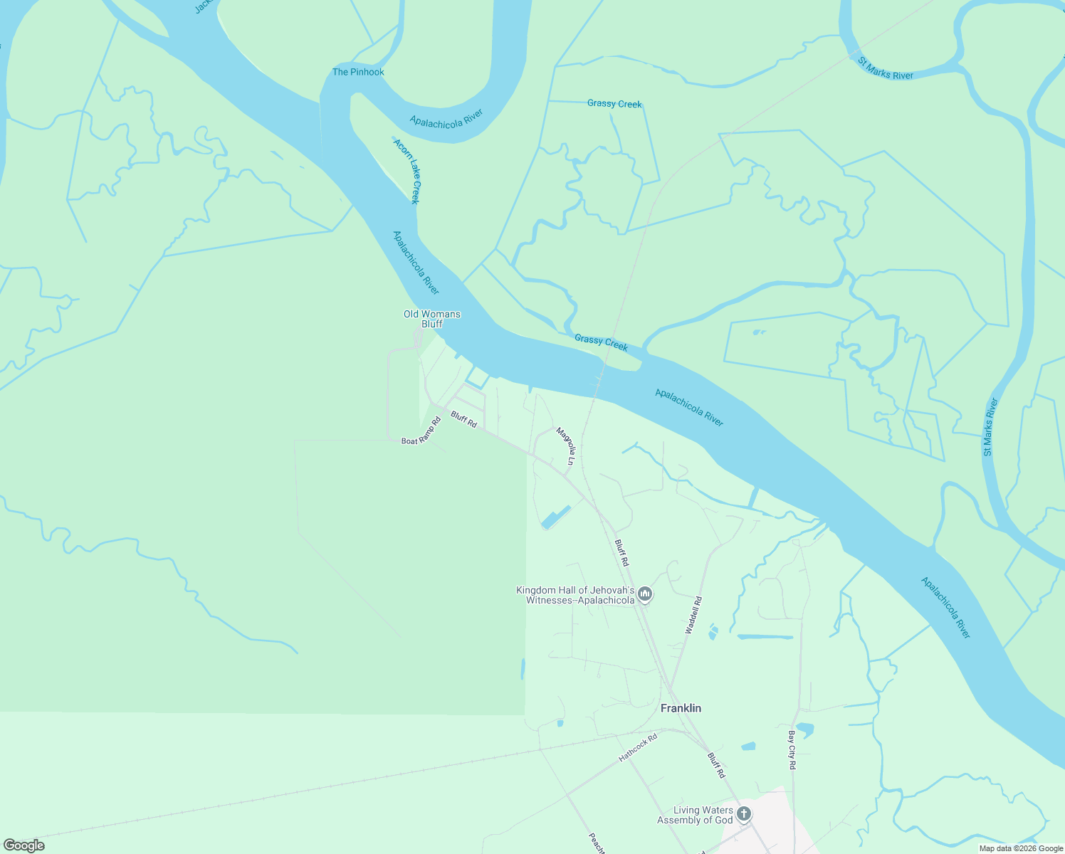 map of restaurants, bars, coffee shops, grocery stores, and more near 139 Pogy Road in Apalachicola