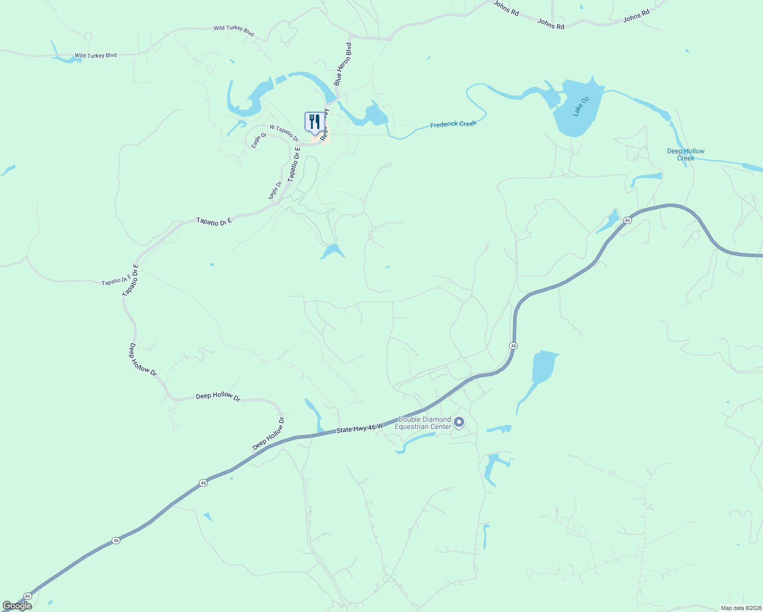 map of restaurants, bars, coffee shops, grocery stores, and more near 1 Mariposa Parkway W. in Boerne