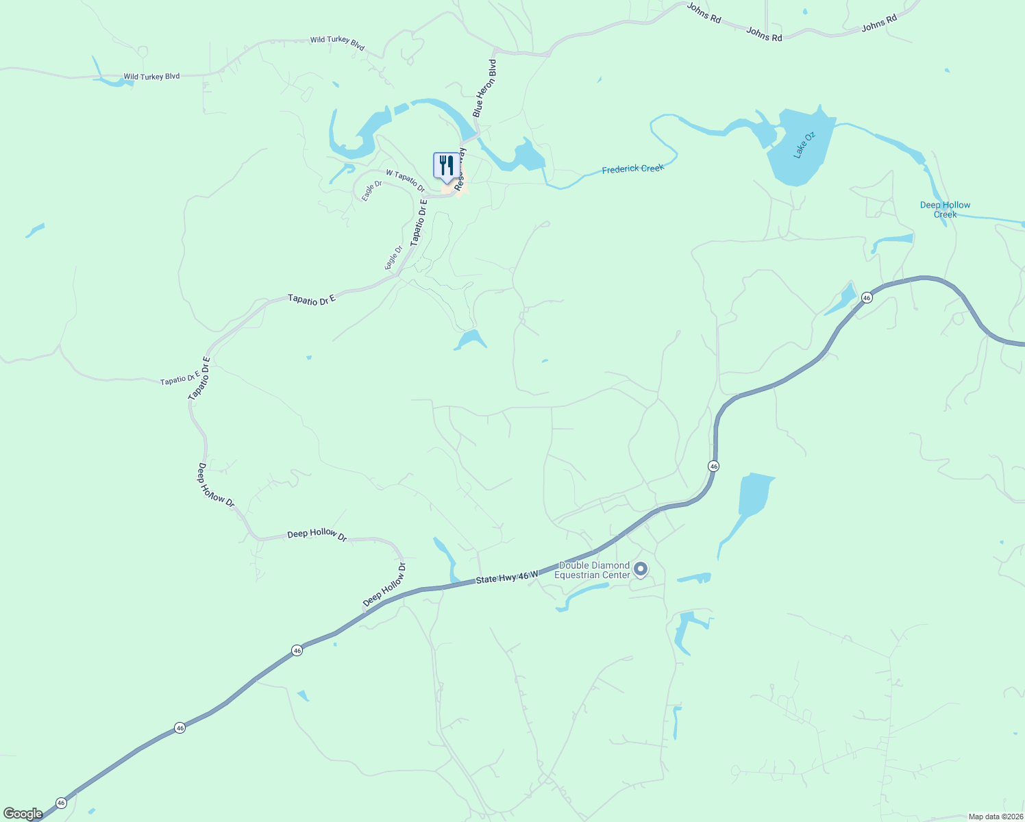 map of restaurants, bars, coffee shops, grocery stores, and more near 24 Mariposa Parkway W. in Boerne