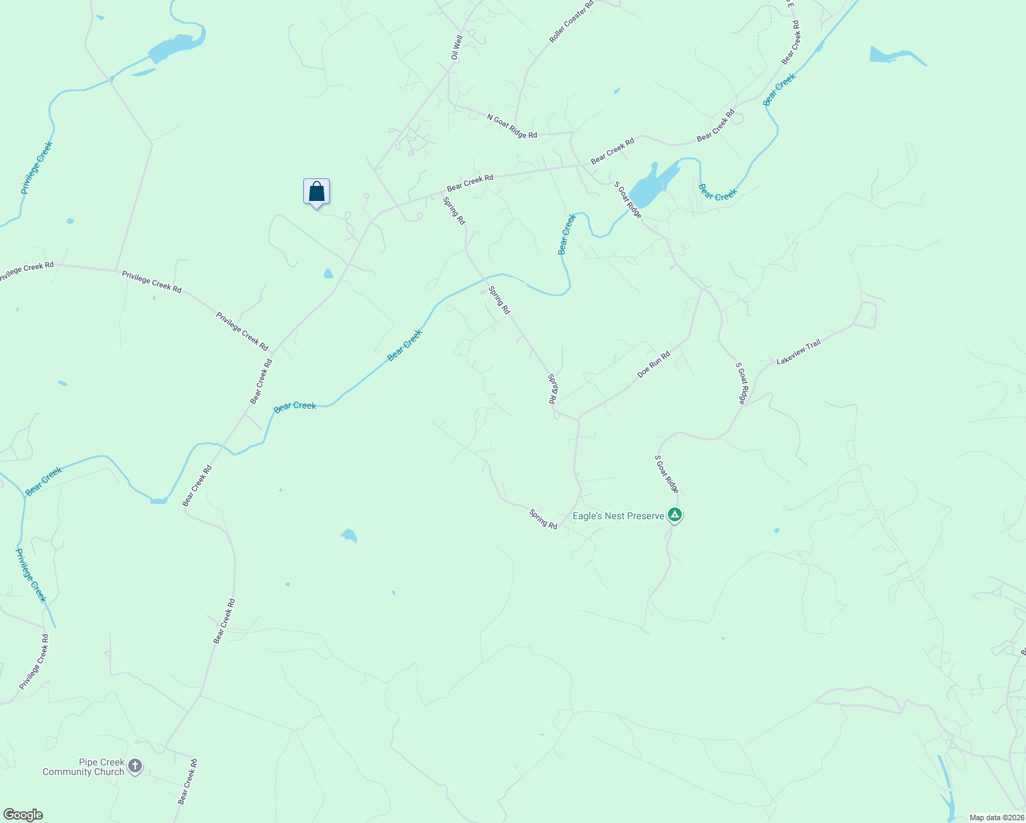 map of restaurants, bars, coffee shops, grocery stores, and more near 585 Dry Bed Road in Bandera County