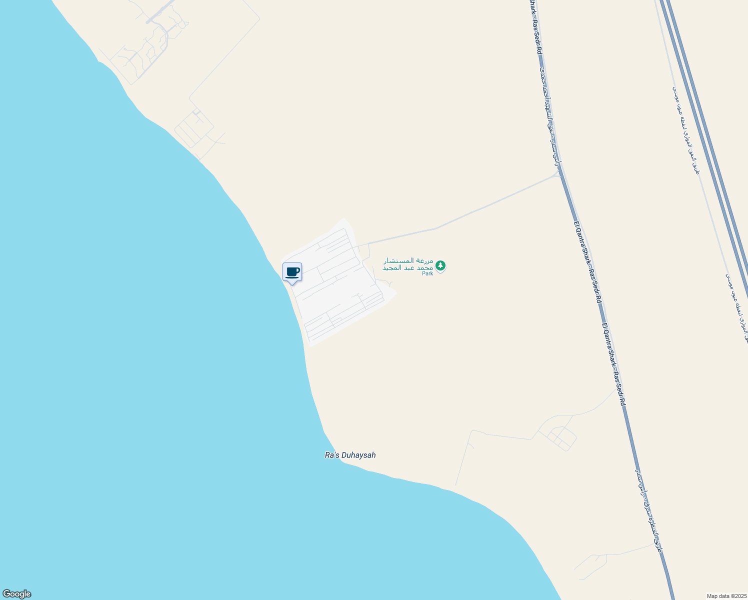 map of restaurants, bars, coffee shops, grocery stores, and more near in Ras Sidr
