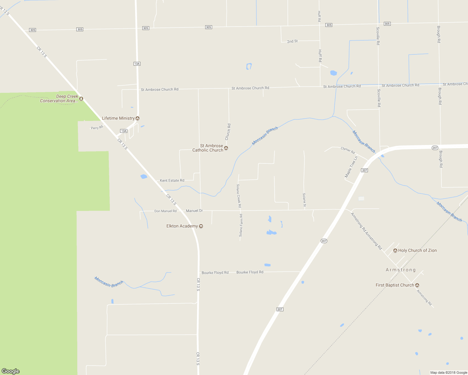 map of restaurants, bars, coffee shops, grocery stores, and more near 6215 Solano Creek Road in Elkton