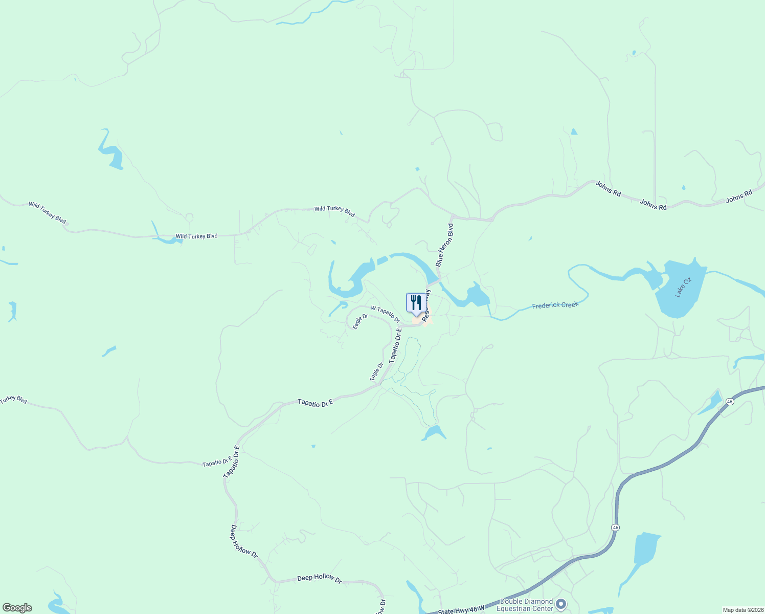 map of restaurants, bars, coffee shops, grocery stores, and more near 112 Tapatio Drive East in Boerne