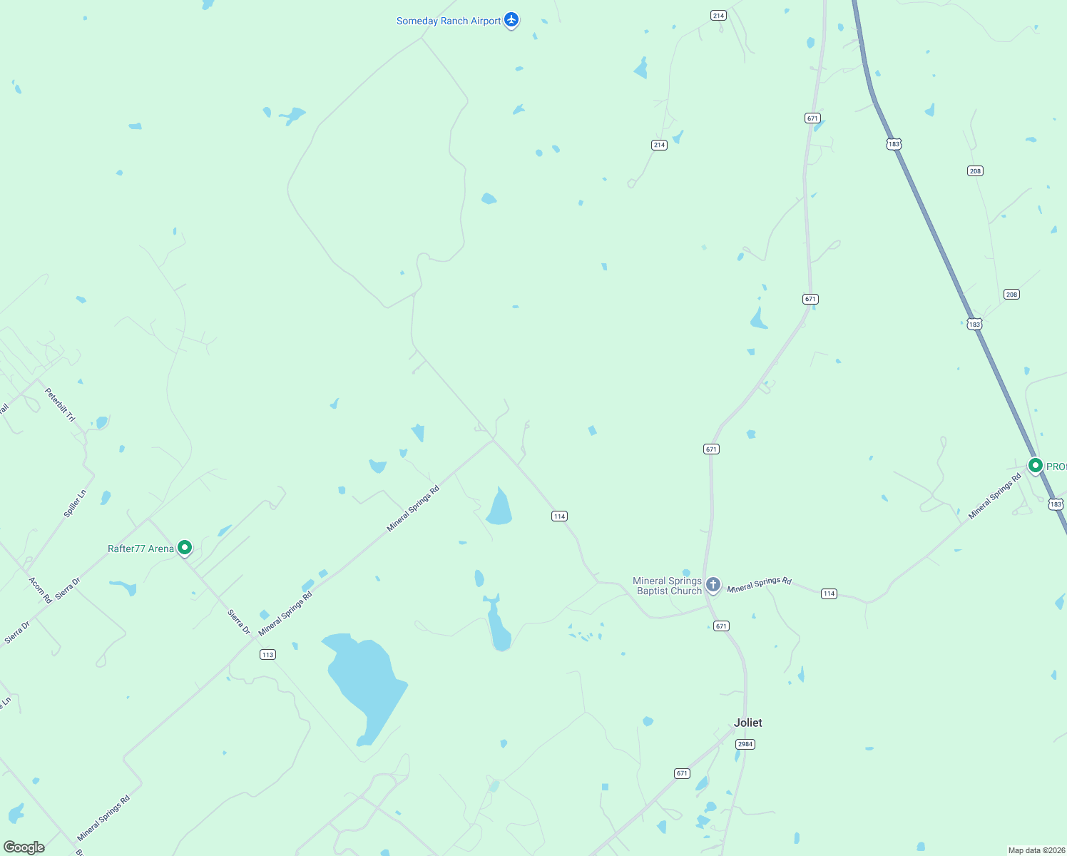 map of restaurants, bars, coffee shops, grocery stores, and more near 2120 Mineral Springs Rd in Lockhart
