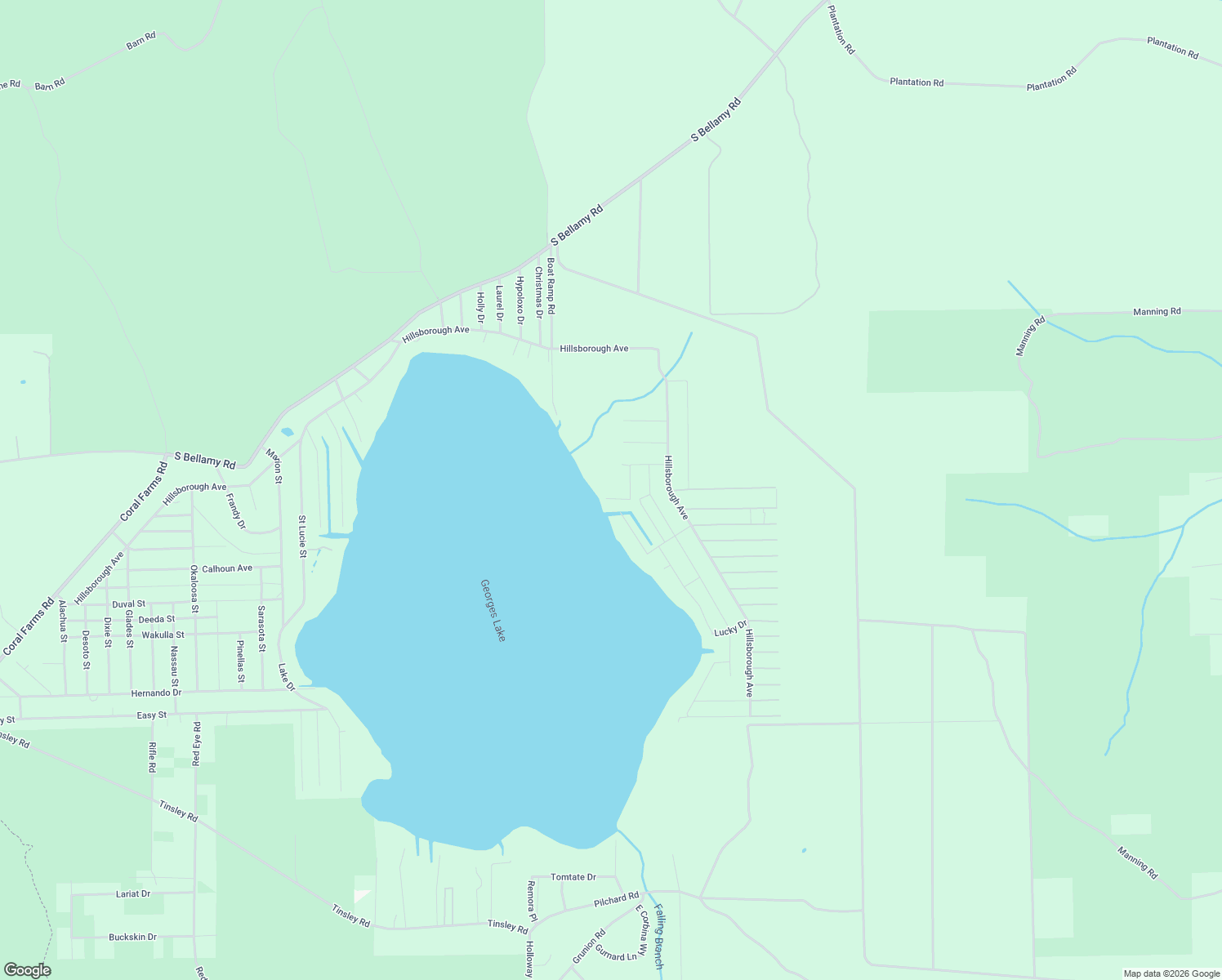 map of restaurants, bars, coffee shops, grocery stores, and more near 106 Maple Terrace in Florahome