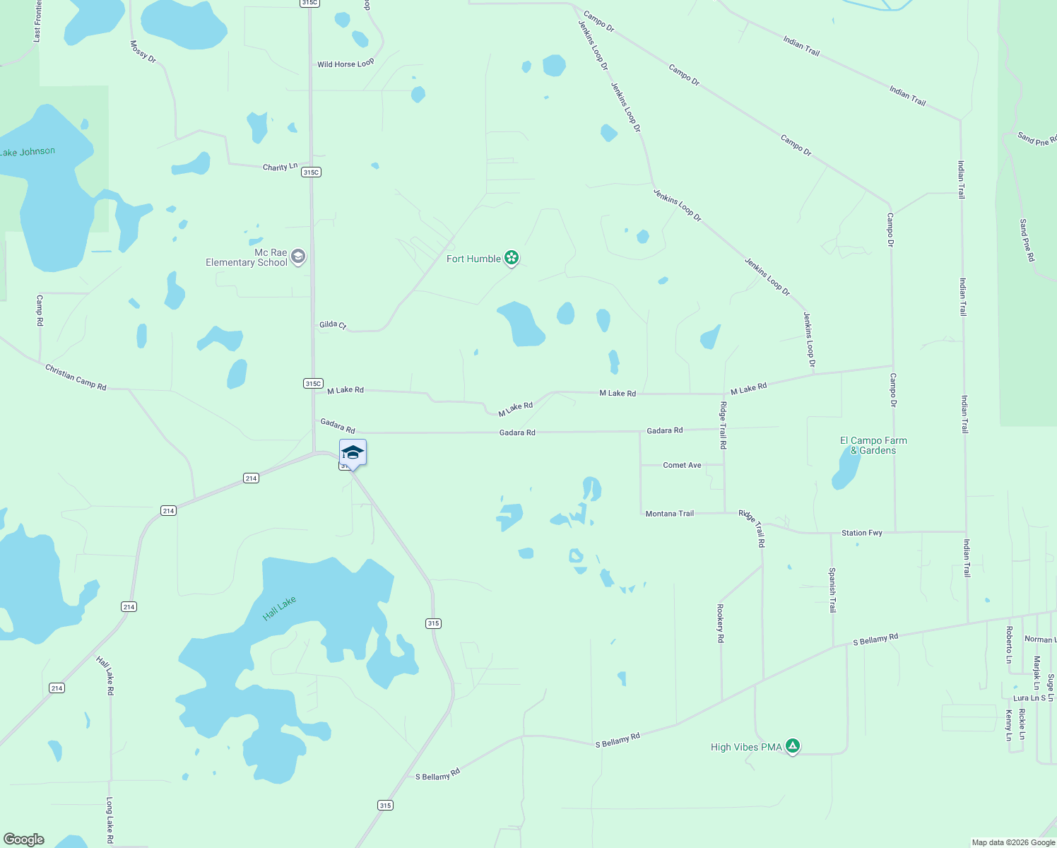 map of restaurants, bars, coffee shops, grocery stores, and more near 4716 Gadara Road in Keystone Heights
