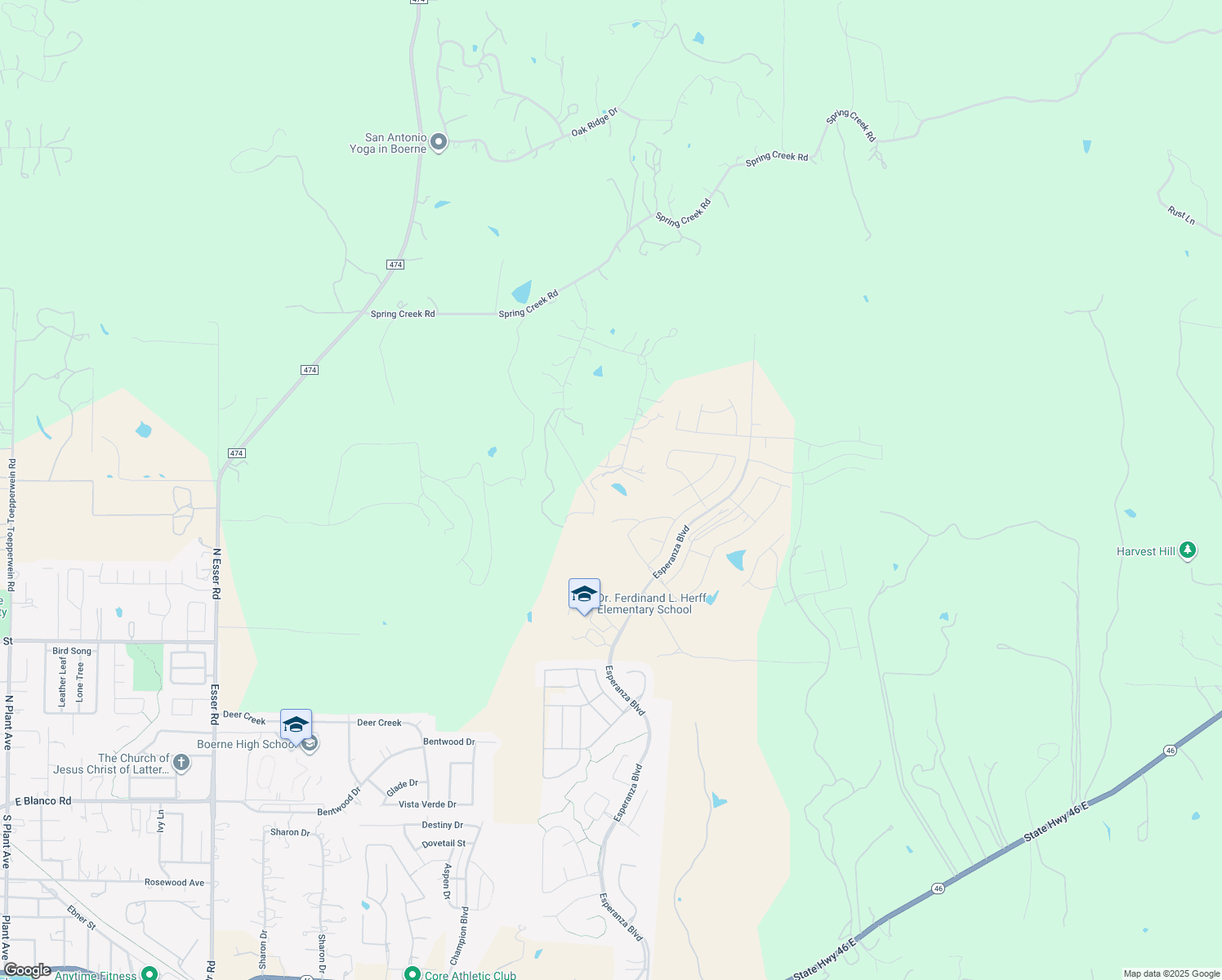 map of restaurants, bars, coffee shops, grocery stores, and more near 564 Prado Crossing in Boerne