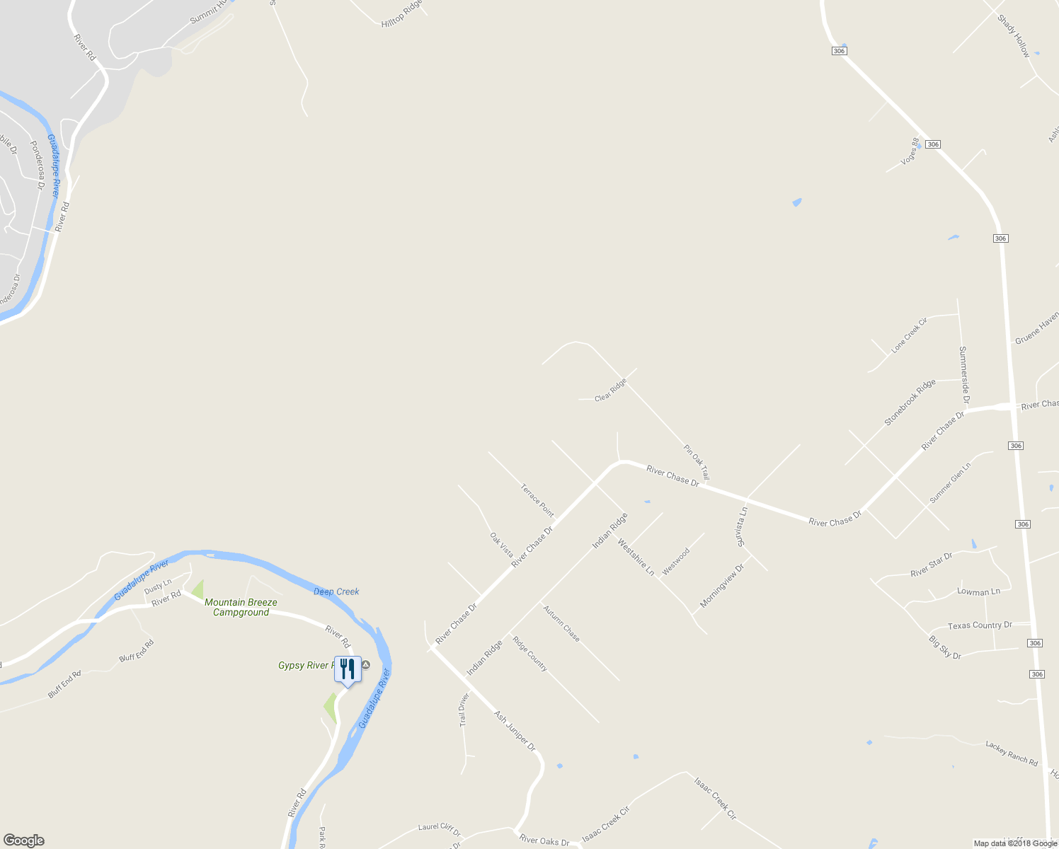 map of restaurants, bars, coffee shops, grocery stores, and more near 904 Indian Ridge in New Braunfels