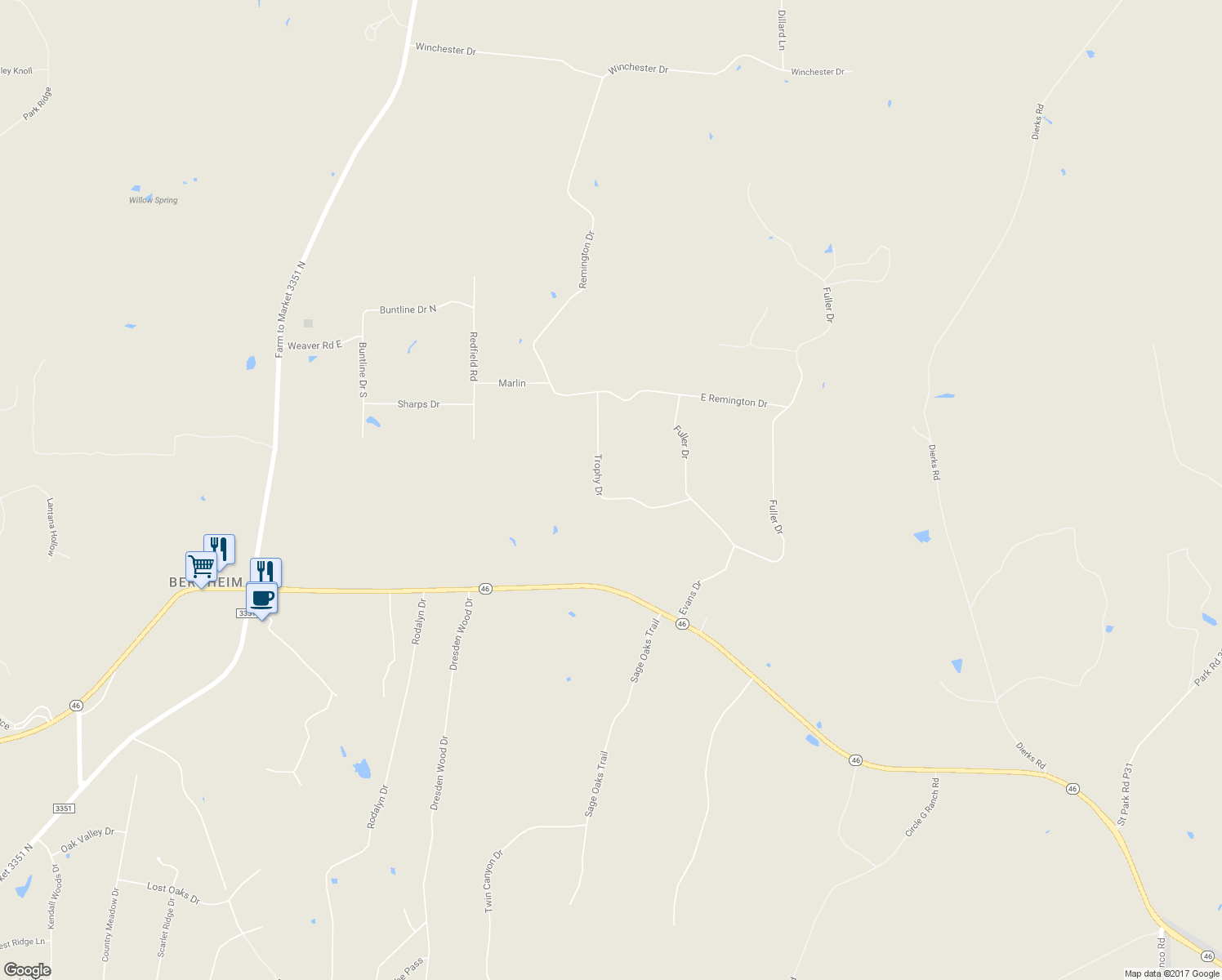 map of restaurants, bars, coffee shops, grocery stores, and more near 111 Trophy Drive in Kendall County