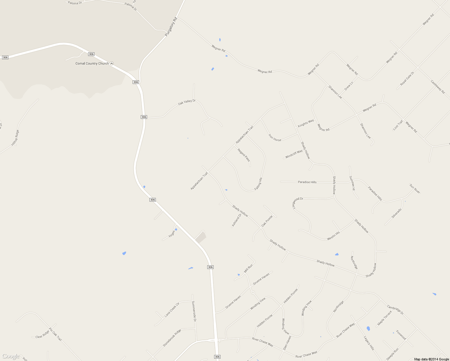 map of restaurants, bars, coffee shops, grocery stores, and more near 171 Shady Hollow in New Braunfels