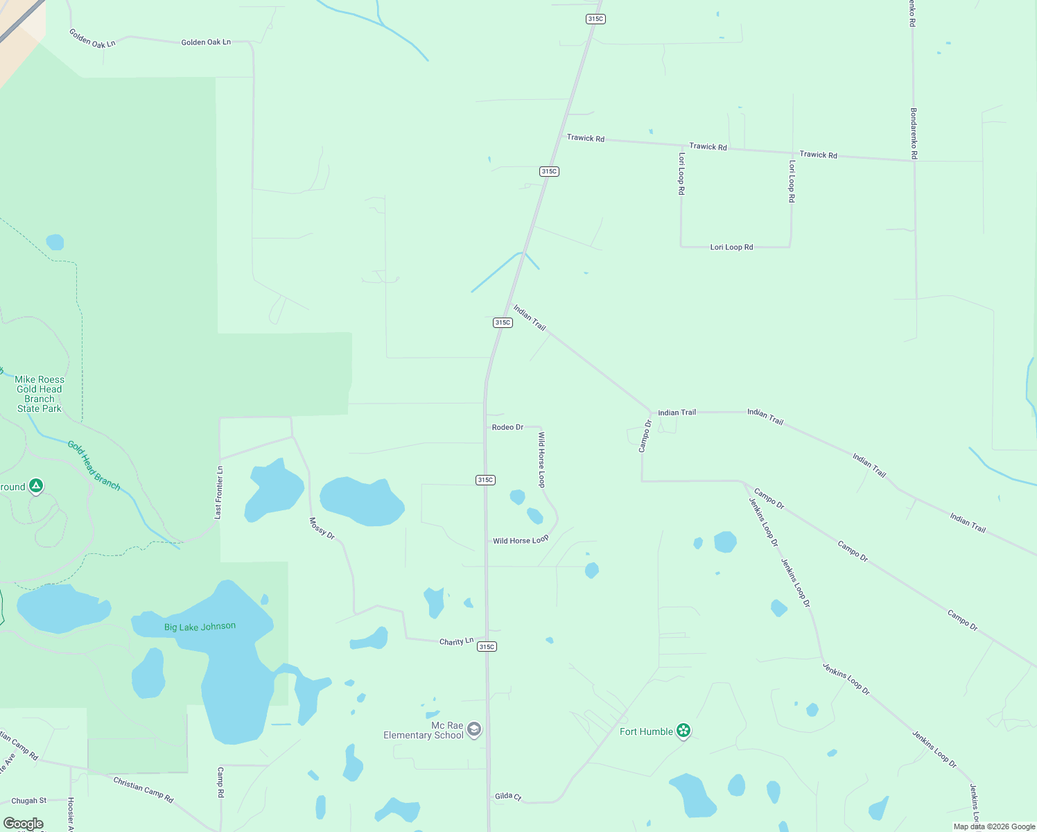 map of restaurants, bars, coffee shops, grocery stores, and more near 5034 Rodeo Drive in Keystone Heights