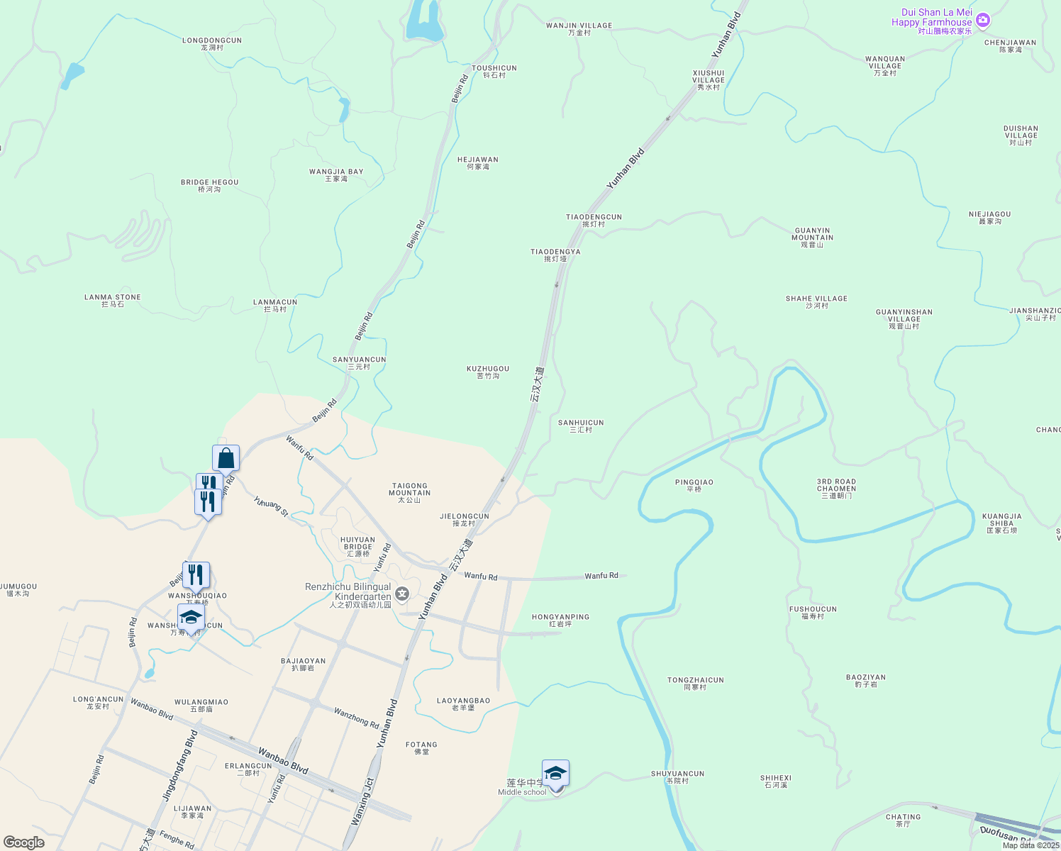 map of restaurants, bars, coffee shops, grocery stores, and more near in 