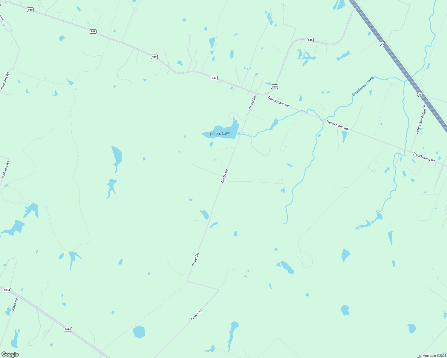 map of restaurants, bars, coffee shops, grocery stores, and more near 179 Gosler Road in Sealy