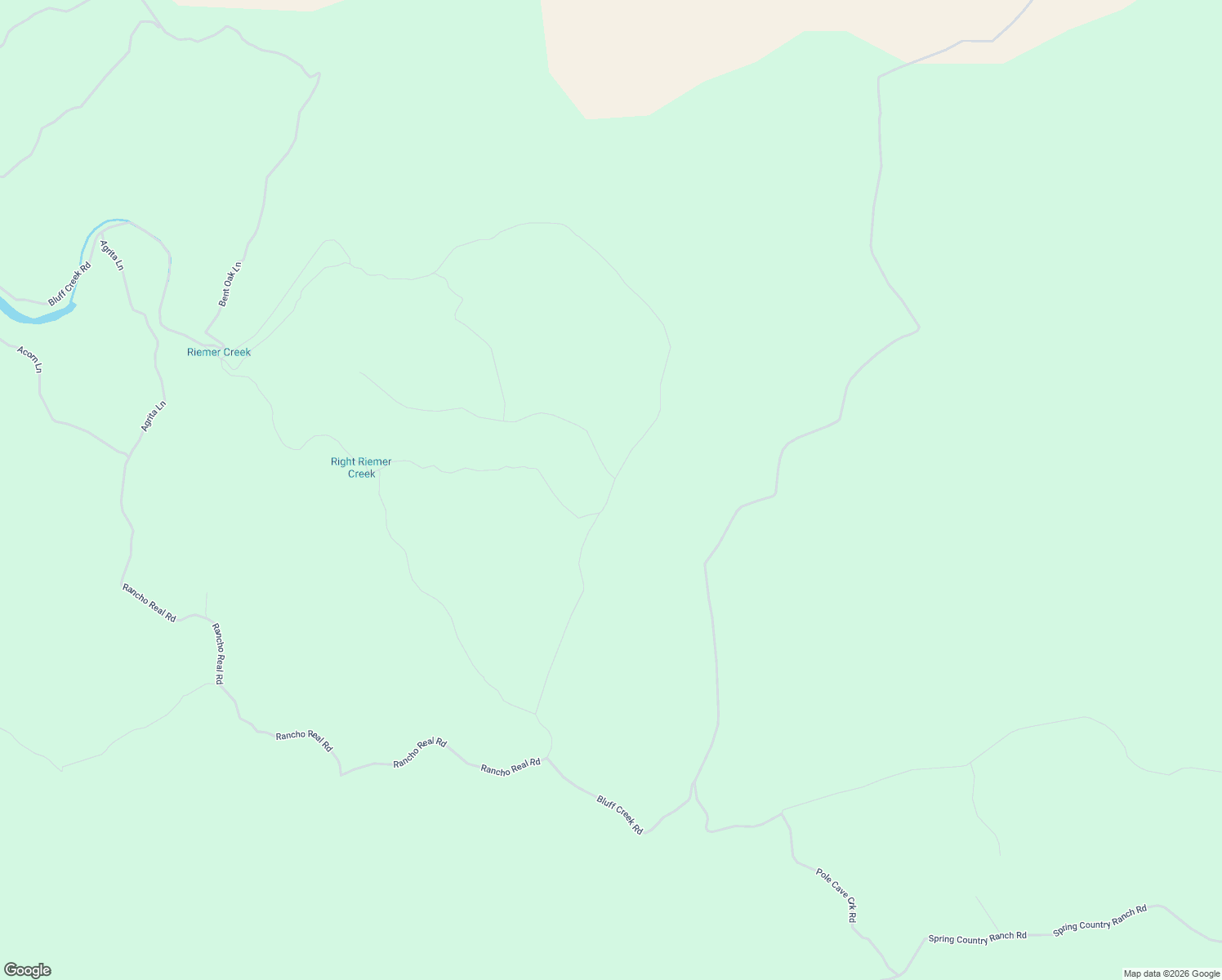 map of restaurants, bars, coffee shops, grocery stores, and more near 3456 Bluff Creek Road in Leakey