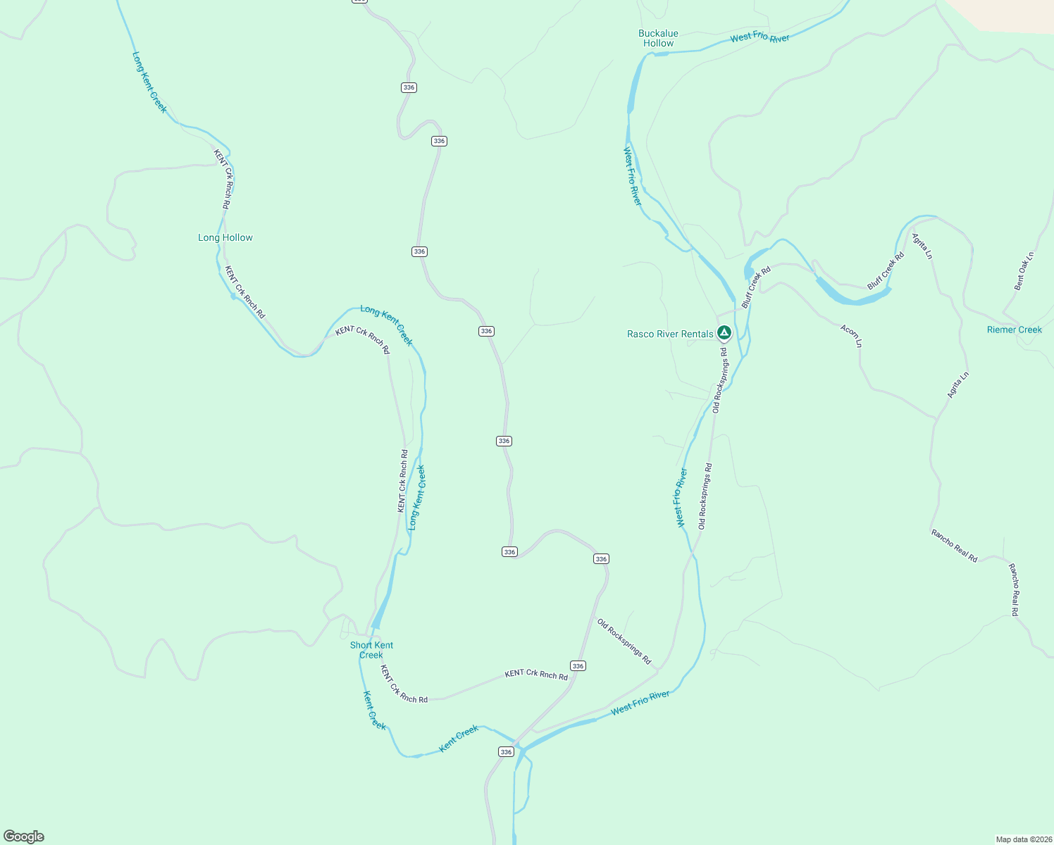 map of restaurants, bars, coffee shops, grocery stores, and more near 9738 Ranch to Market Road 336 in Leakey