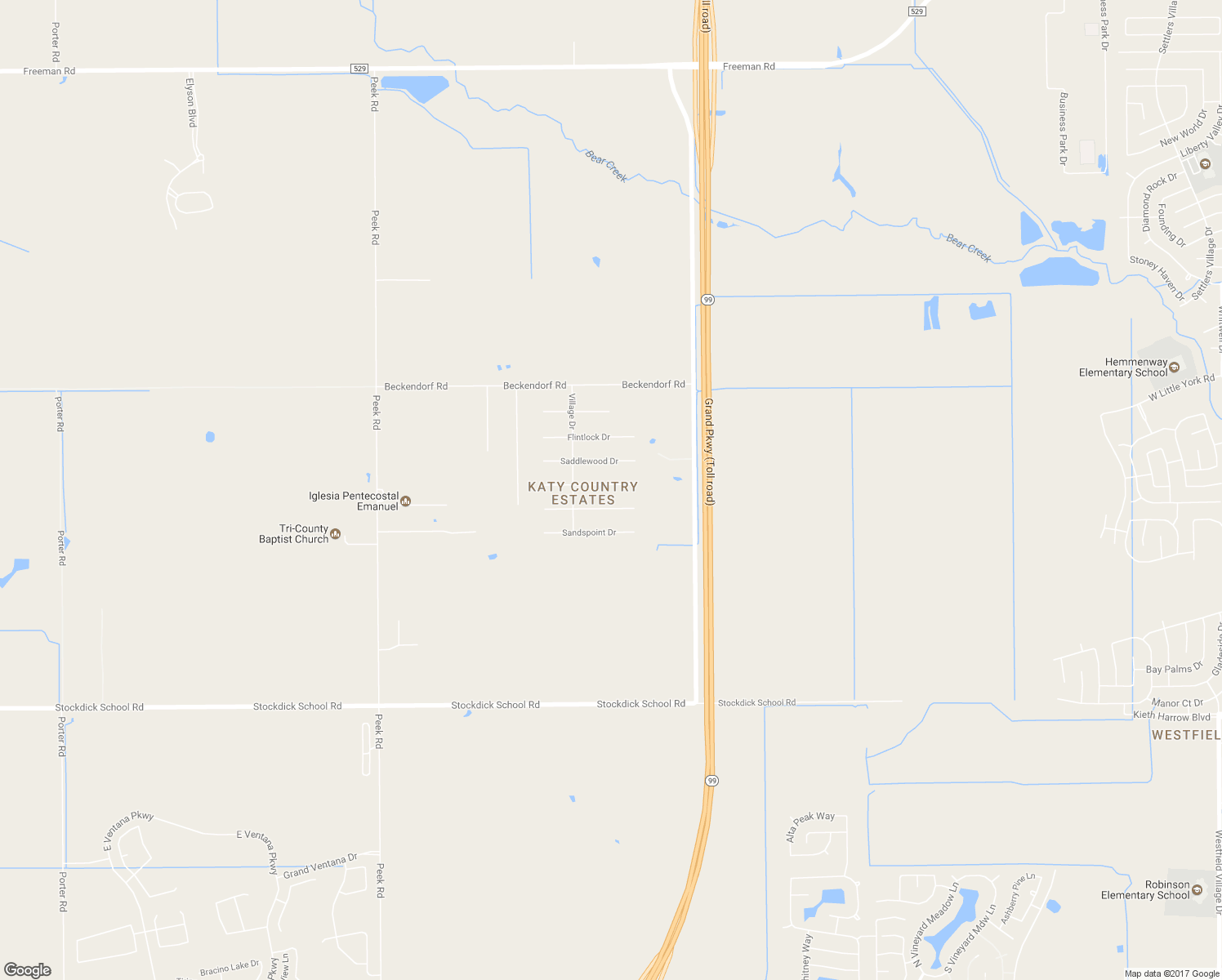 map of restaurants, bars, coffee shops, grocery stores, and more near 22119 Maplewood Drive in Katy