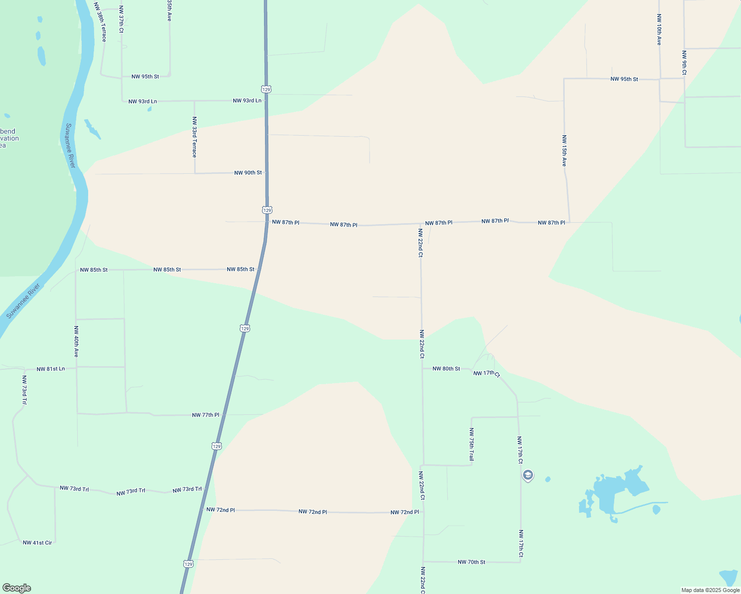 map of restaurants, bars, coffee shops, grocery stores, and more near 8409 Northwest 22nd Court in Bell