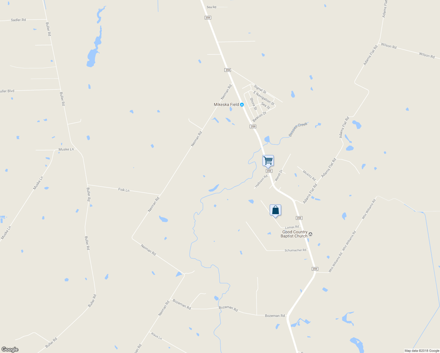 map of restaurants, bars, coffee shops, grocery stores, and more near 6980 Neiman Rd in Pattison