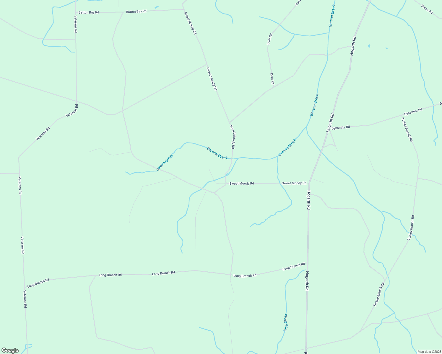 map of restaurants, bars, coffee shops, grocery stores, and more near 5950 Sweet Moody Road in Green Cove Springs