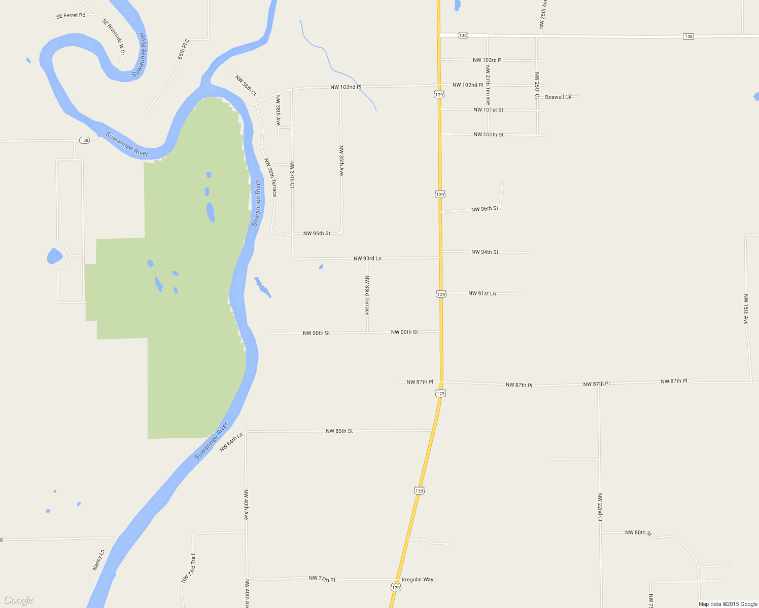 map of restaurants, bars, coffee shops, grocery stores, and more near 9160 Northwest 33rd Terrace in Branford