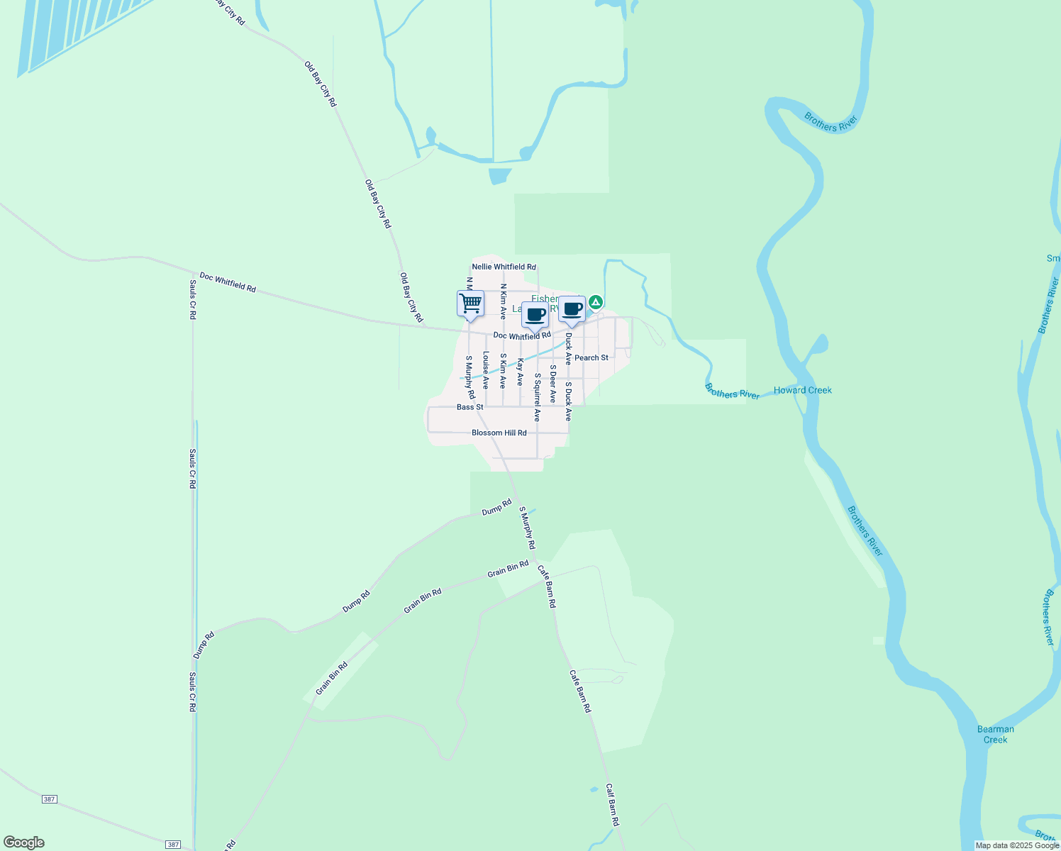 map of restaurants, bars, coffee shops, grocery stores, and more near 375 South Squirrel Avenue in Wewahitchka