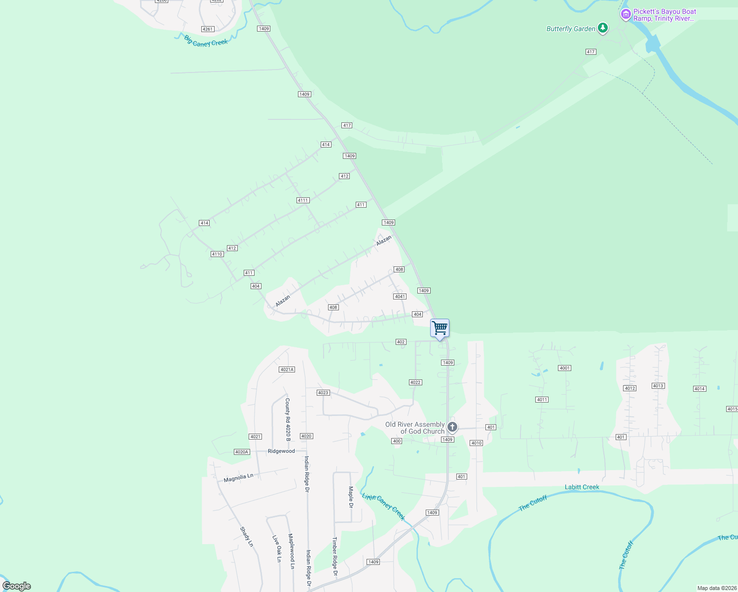 map of restaurants, bars, coffee shops, grocery stores, and more near 255 County Road 408 in Dayton