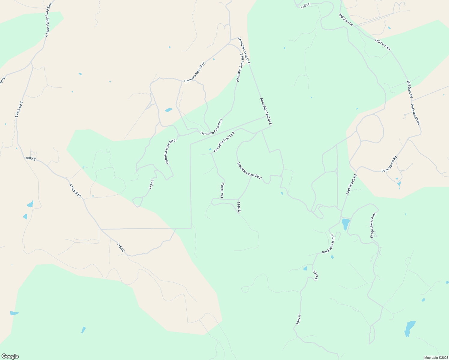 map of restaurants, bars, coffee shops, grocery stores, and more near Fox Trail East in Kerr County