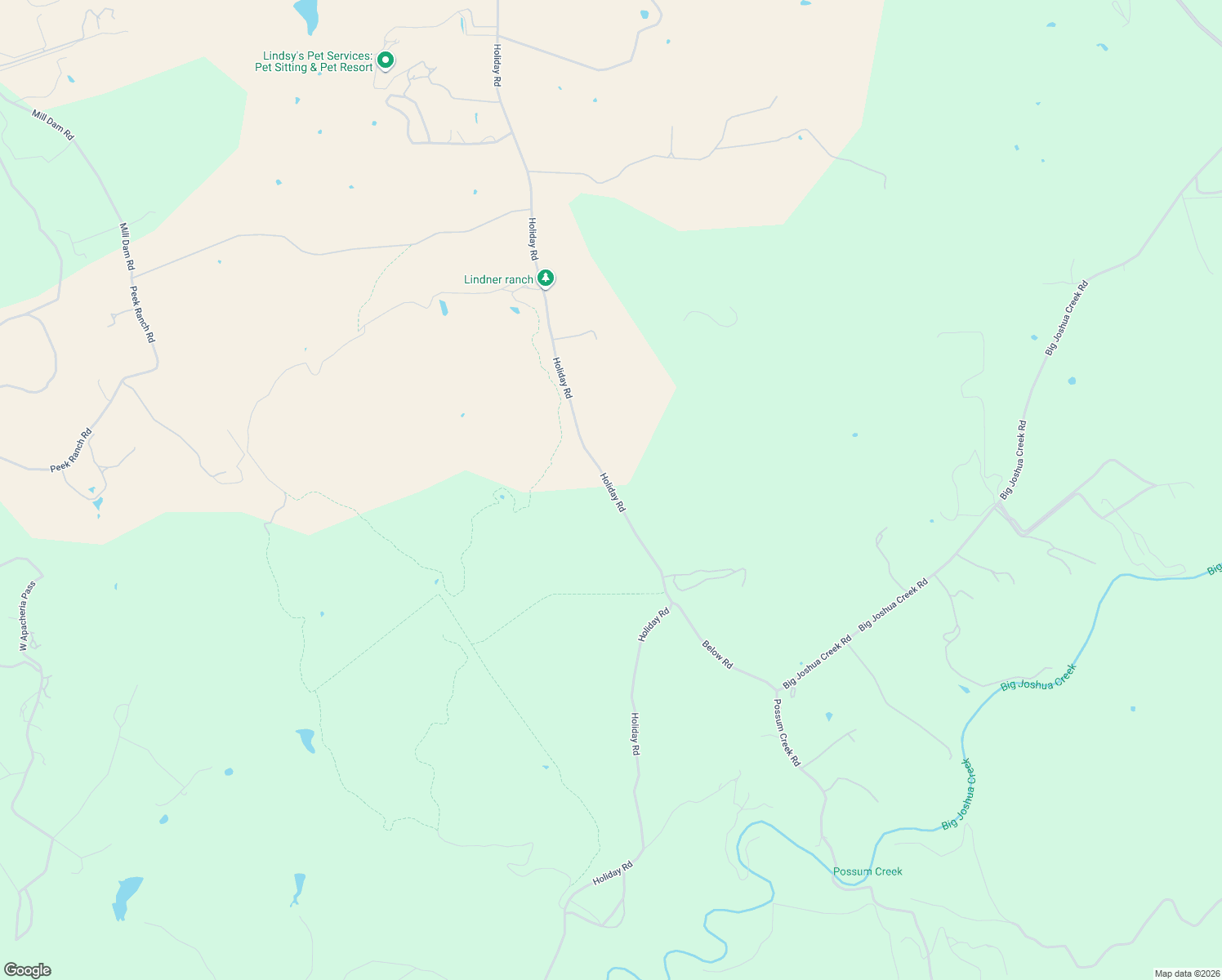 map of restaurants, bars, coffee shops, grocery stores, and more near 515 Holiday Road in Comfort