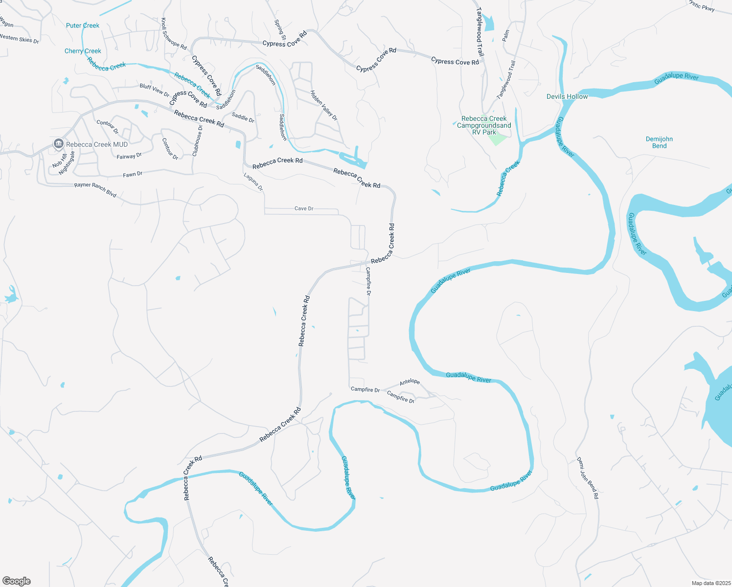 map of restaurants, bars, coffee shops, grocery stores, and more near 1224 Campfire Drive in Spring Branch