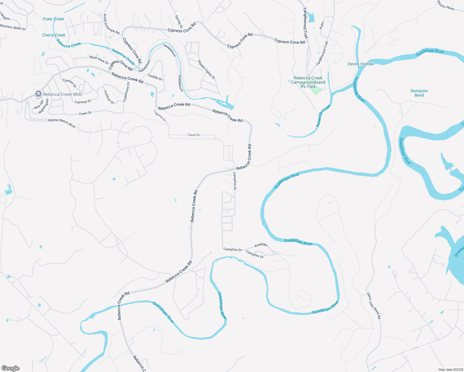 map of restaurants, bars, coffee shops, grocery stores, and more near 1224 Campfire Drive in Spring Branch