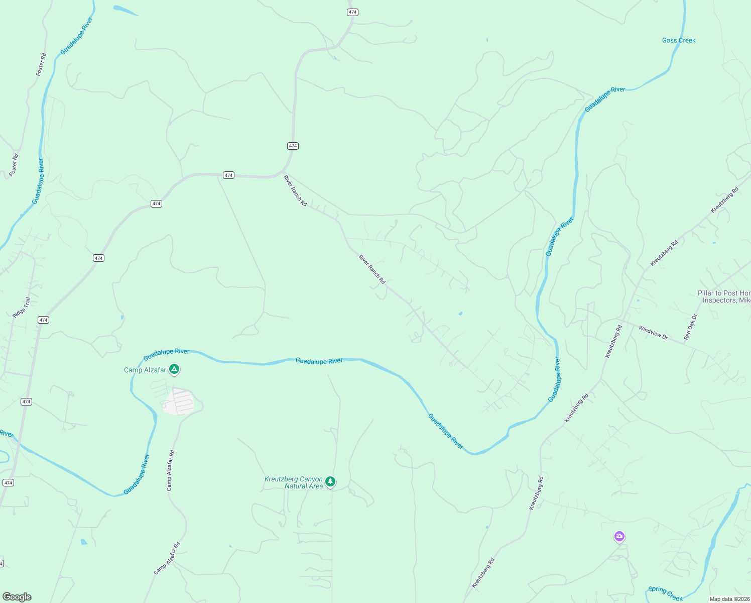 map of restaurants, bars, coffee shops, grocery stores, and more near 117 River Ranch Road in Boerne